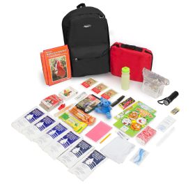Keep-Me-Safe Children's 72 Hour Survival Kit: Backpack| No Masks (Option: Black)