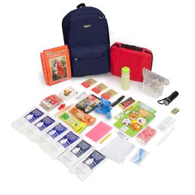 Keep-Me-Safe Children's 72 Hour Survival Kit: Backpack| No Masks (Option: Navy)