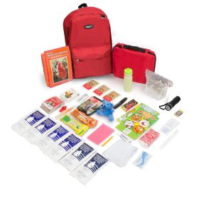 Keep-Me-Safe Children's 72 Hour Survival Kit: Backpack| No Masks (Option: Red)