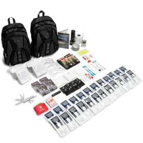 The Essentials Complete 72-Hour Kit - 2 Person: Backpack | No Masks (Option: Red)