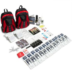 The Essentials Complete 72-Hour Kit - 2 Person: Backpack | No Masks (Option: Black)